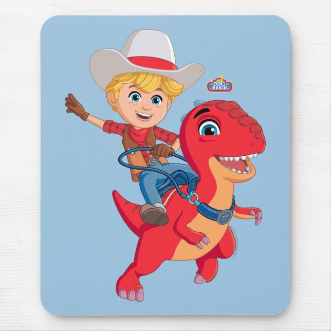 Mousepad Jon e Blitz | Dino Ranch (Frente)