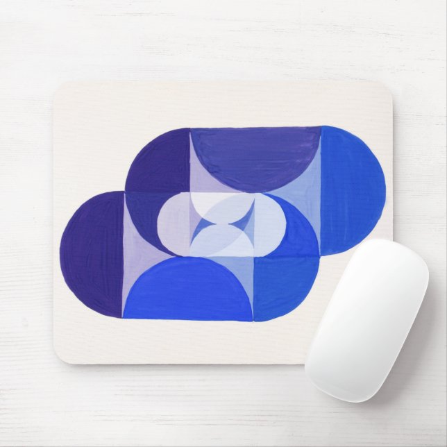 Mousepad Joseph Schillinger Key Blue. Abstrato geométrico (Com mouse)