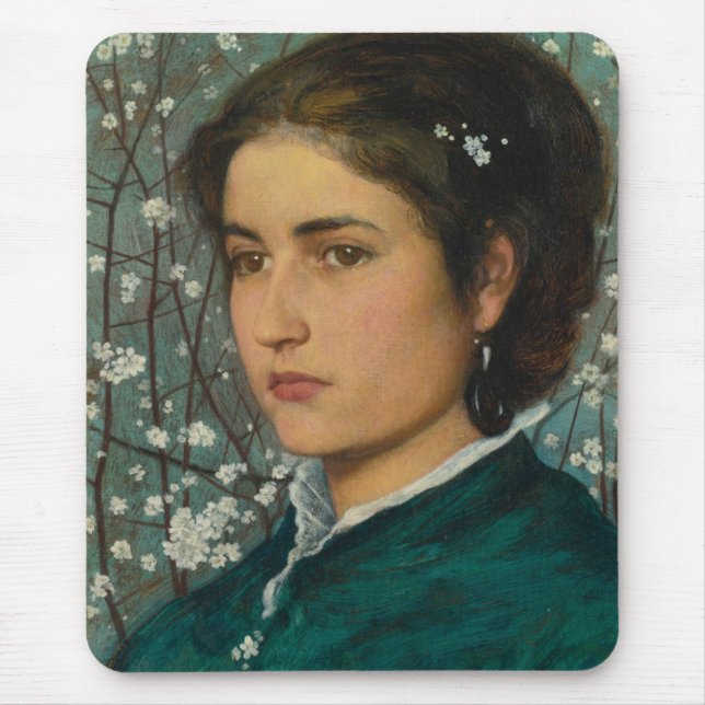 Mousepad Jovens Beleza (Mulher Elegante) (Retrato feminino) (Frente)