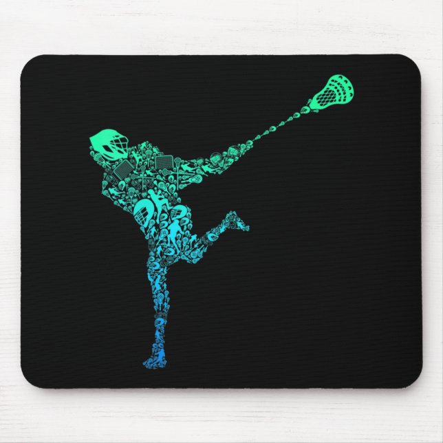 Mousepad Jovens Jovens Jovens Jogadores de Lacrosse Meninos (Frente)