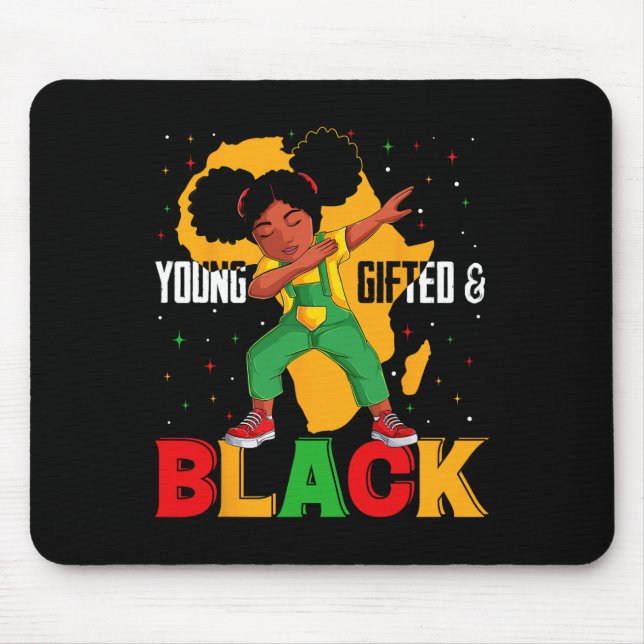 Mousepad Jovens Presos E Negras Dabbing Meninas Negras Hist (Frente)