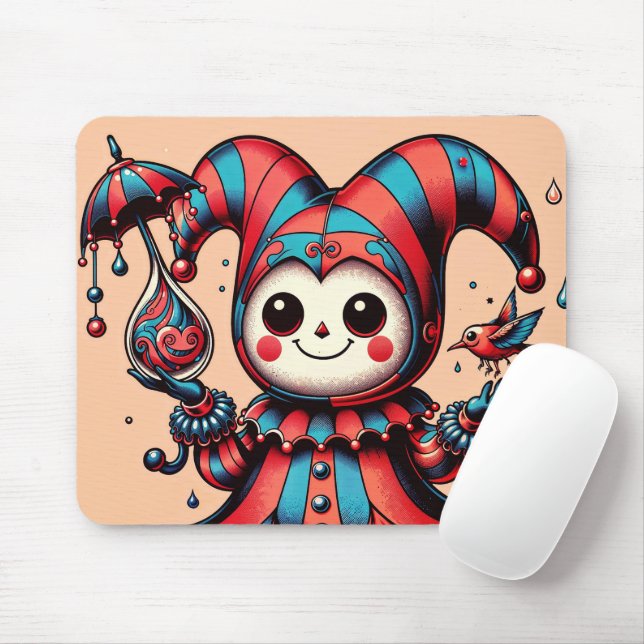 Mousepad Jovial Jester e Amigo de penas (Com mouse)