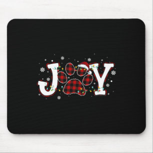 Mousepad Joy Buffalo Red Xadrez Dog Paw Imprime Orna de Nat