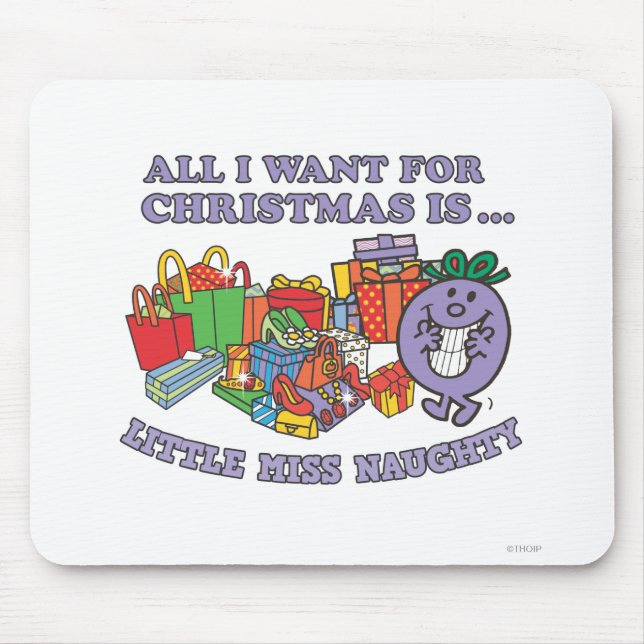 Mousepad Joy de Natal da Menina Naughty (Frente)