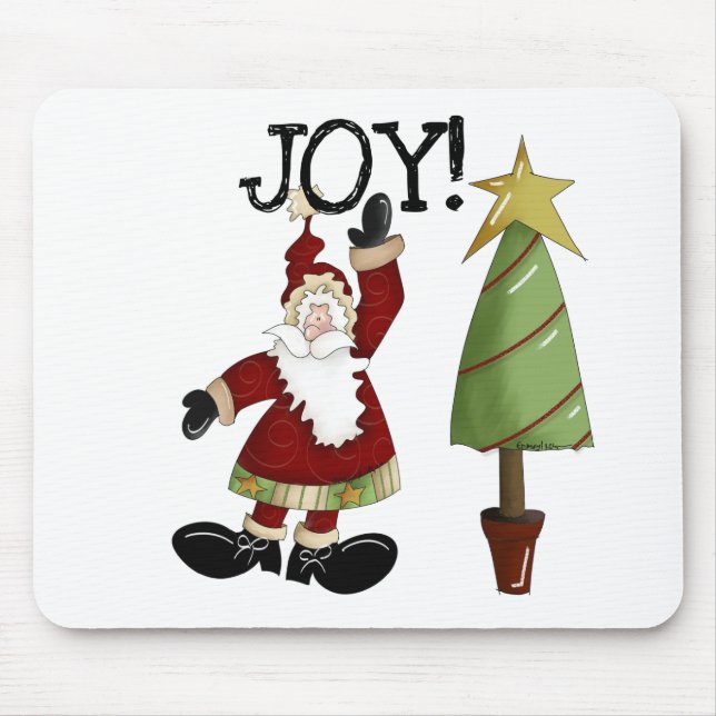 Mousepad JOY Santa Claus T-shirts e presentes (Frente)