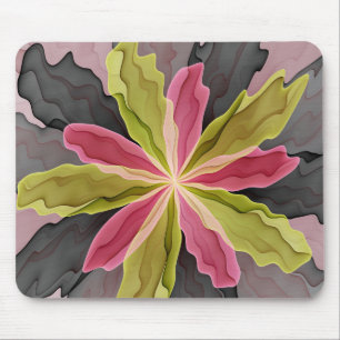 Mousepad Joy, verde rosa, Antracite Fantasia Flor Fractal