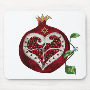 Mousepad Judaica Pomegranate Heart Hanukkah Rosh Hashanah
