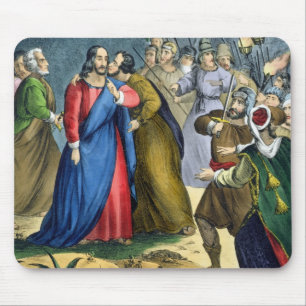Mousepad Judas trai seu mestre, de uma bíblia impressa