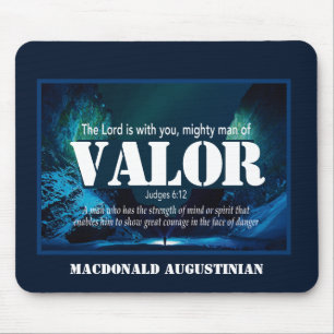 Mousepad Juízes 6:12 VALOR Mighty Man Personalizado