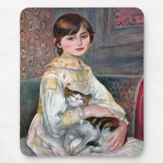 Mousepad Julie Manet (criança com gato) Renoir