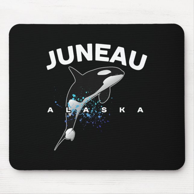Mousepad Juneau Alasca Observação de Orca Baleia Assassina  (Frente)