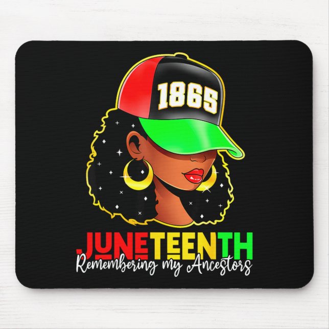 Mousepad Juneteenth 1865 lembrando ancestrais orgulho negro (Frente)