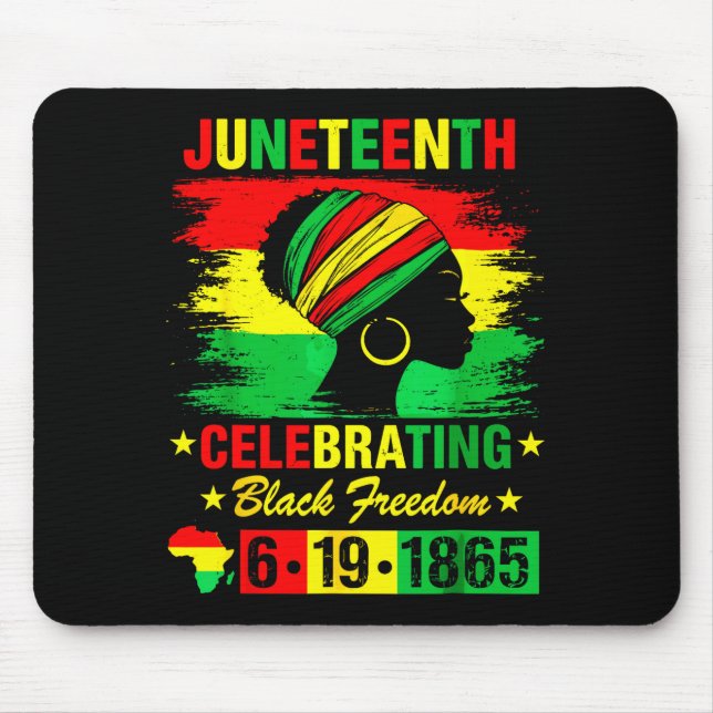 Mousepad Juneteenth 19 de junho de 1865 afro-americano  (Frente)