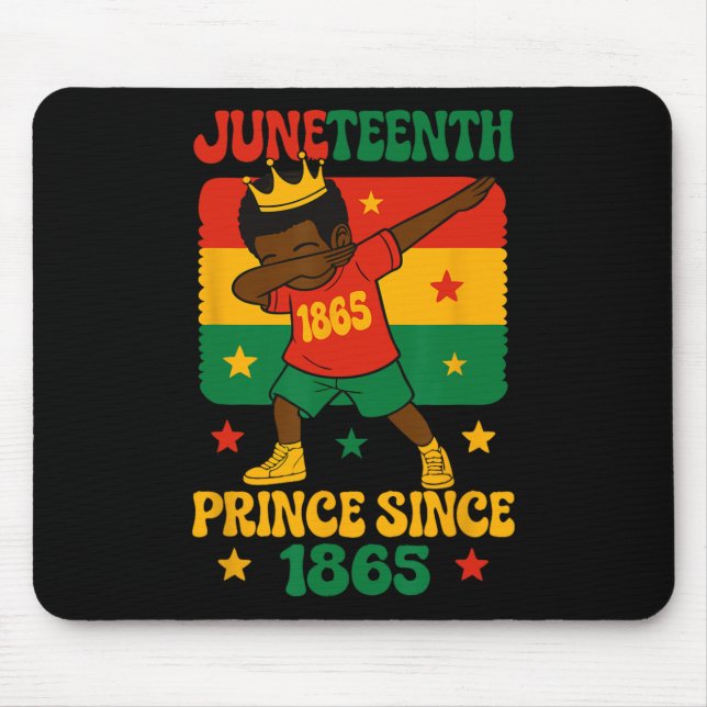 Mousepad Juneteenth Dabbing Groovy Africano Garoto Dab Desd (Frente)