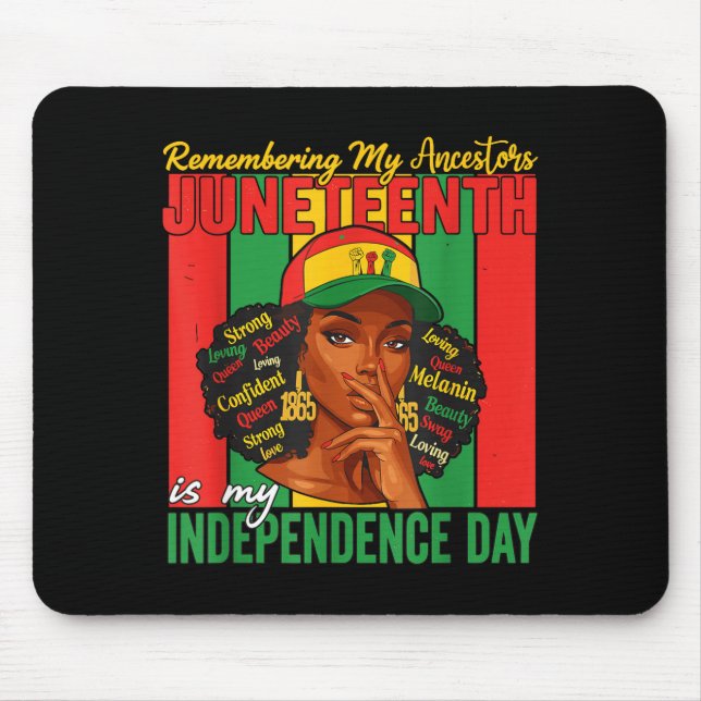 Mousepad Juneteenth Lembrando Meus Ancestrais Mulheres Negr (Frente)