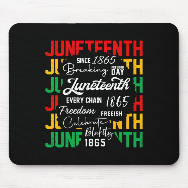 Mousepad Juneteenth Mulheres Negras Mês da História Afro-Am (Frente)