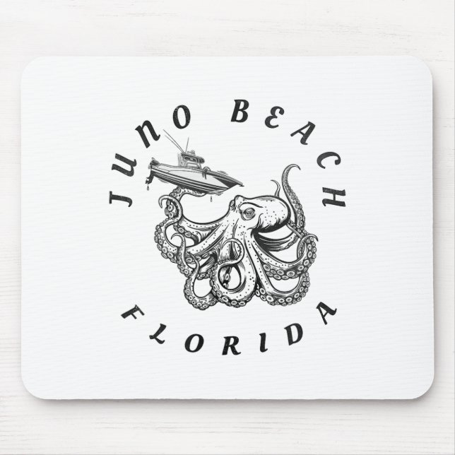 Mousepad Juno Beach Flórida Polvo Água Salgada Peixe do Mar (Frente)
