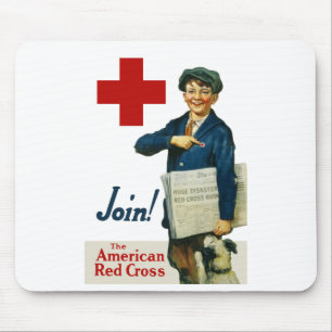 Mousepad Junte-se à cruz vermelha americana