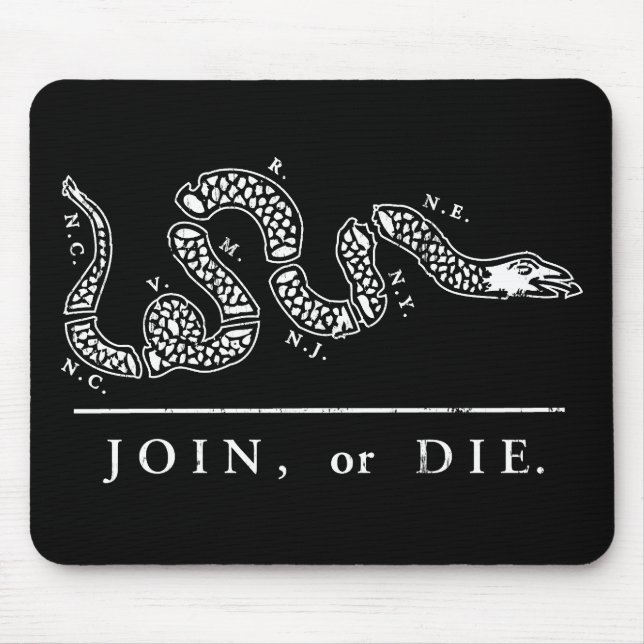 Mousepad Junte-se ou morra-se libertário (Frente)