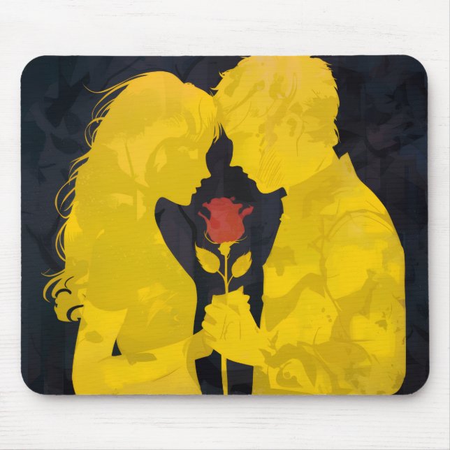 Mousepad Juntos no Amor - Ilustração de Amor Romântico (Frente)