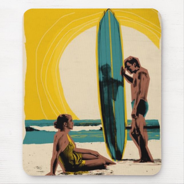 Mousepad Juntos no pad de praia (Frente)