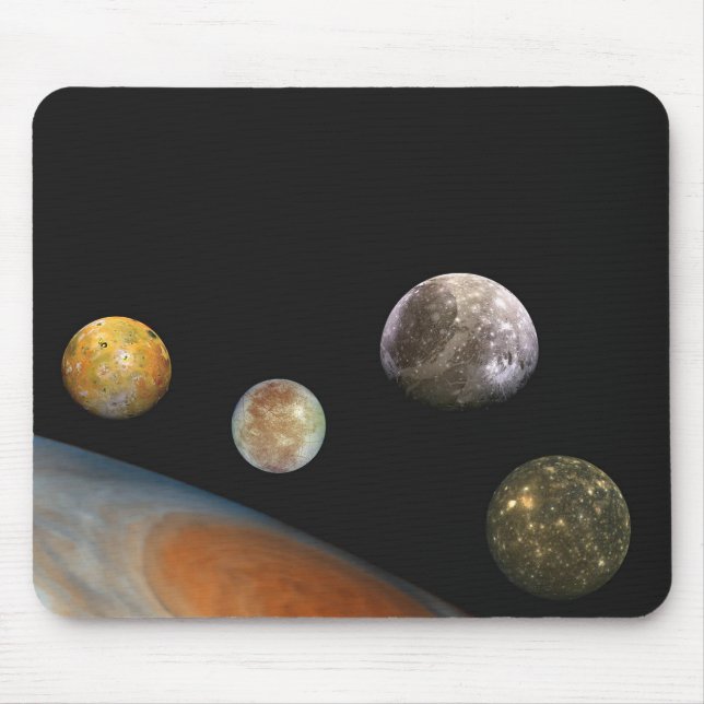 Mousepad Júpiter e Quatro Luas Satélites Galileanos (Frente)