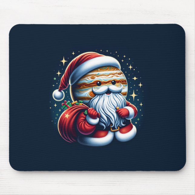 Mousepad Júpiter Jolly Velho Papai Noel Astronomia (Frente)
