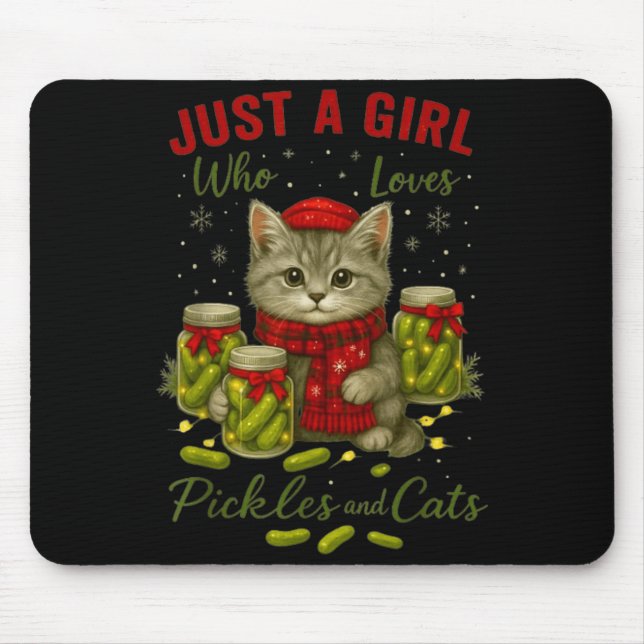 Mousepad Just A Girl Who Loves Ckles And Cats Christmas  (Frente)