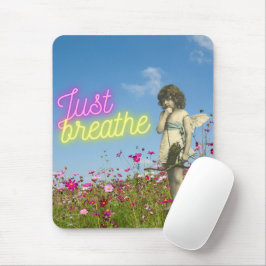 Mousepad Just Breathe Vintage Anjo Arte Alterada 