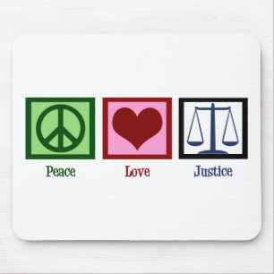 Mousepad Justiça do amor da paz