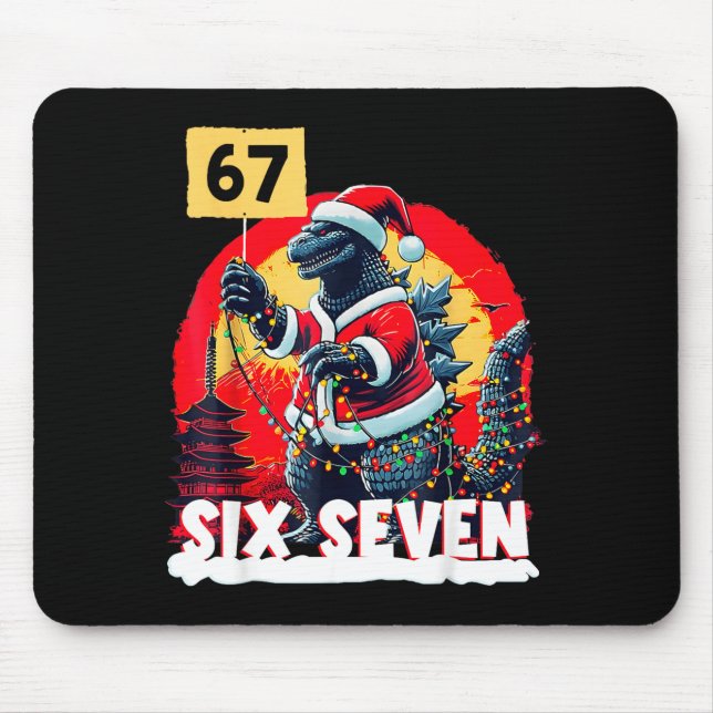 Mousepad Kaiju Christmas 67 Santazilla Japanese Monster Din (Frente)