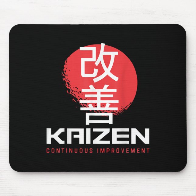 Mousepad Kaizen Continuous Melhoramento Kai Zen Mot Japonês (Frente)