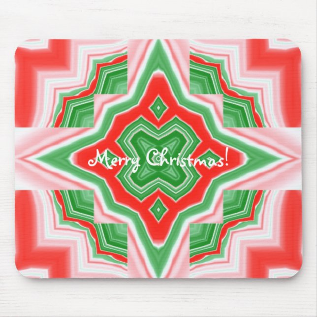 Mousepad Kaleidoscópio nas Estrelas de Natal (Frente)