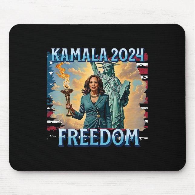 Mousepad Kamala 2024 Para A Campanha Presidencial Lady Libe (Frente)