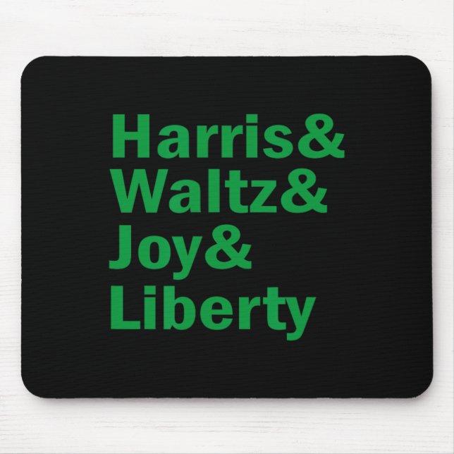 Mousepad Kamala Harris e Waltz Joy Liberdade Engraçado (Frente)