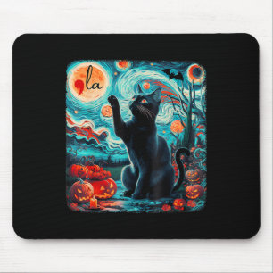 Mousepad Kamala Harris Halloween Bats Starned Night Black C