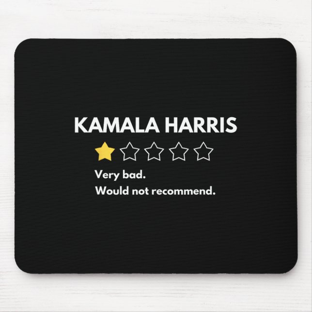 Mousepad Kamala Harris Uma 1 Classificação de Estrela Muito (Frente)