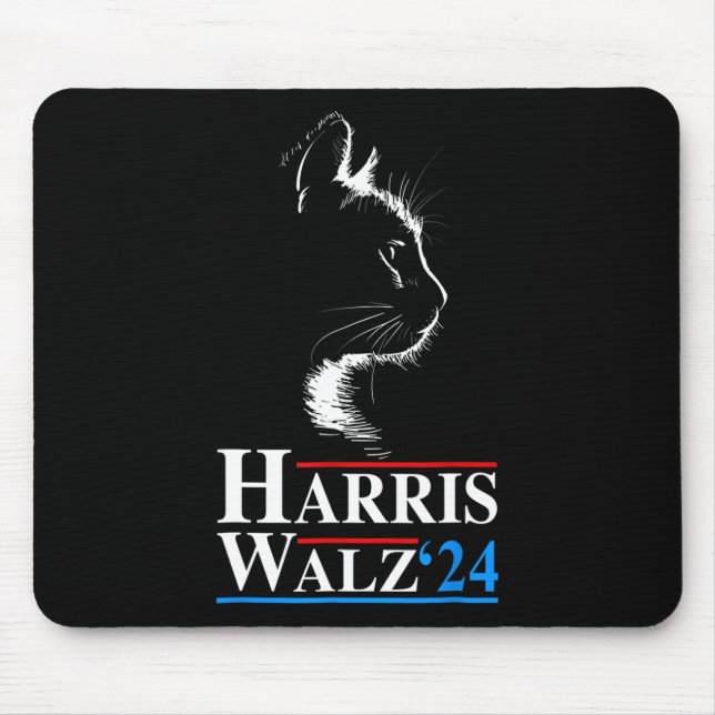 Mousepad Kamala Harris Wheimer 2024 Cat Funny Vp Vice Presi (Frente)