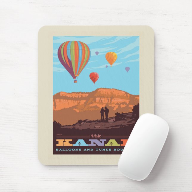 Mousepad Kanab, Utah | Balões E Tons Roundup (Com mouse)