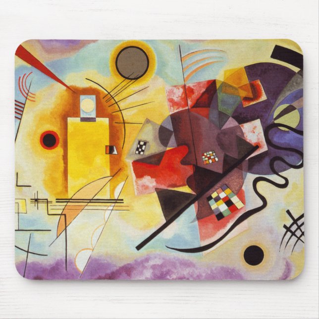 Mousepad Kandinsky Amarelo Azul (Frente)