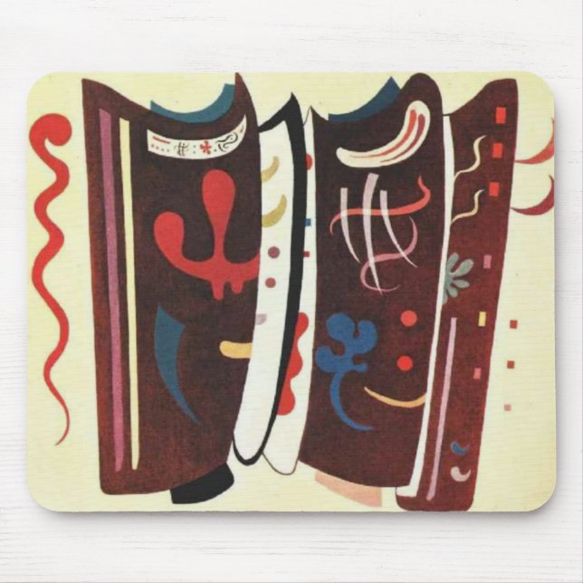 Mousepad Kandinsky Brown com Abstrato suplementar (Frente)