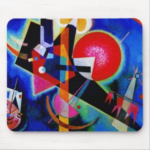 Mousepad Kandinsky na pintura de Abstrato azul