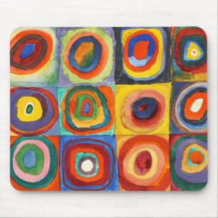 Mousepad Kandinsky - Quadrados com Círculos Concentrados