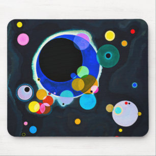 Mousepad Kandinsky tapete do rato de diversos círculos