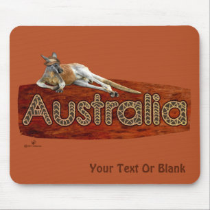 Mousepad Kangaroo Vermelho No Chapéu De Slouch