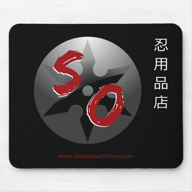 Mousepad Kanji dos Outfitters de Shinobi & logotipo (Frente)