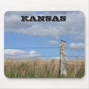 Mousepad Kansas Hawk em um PAD de mouse Posto Limestone