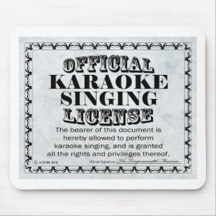 Mousepad Karaoke Singing License