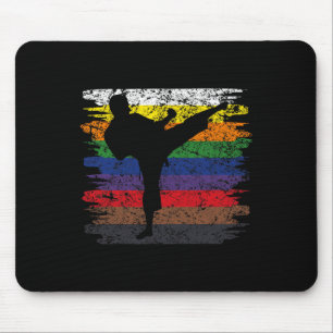 Mousepad Karate Belt Cores Silhouette Martial Arts Boy