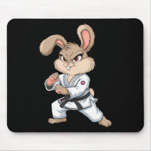 Mousepad Karate Bunny Arts Coelho Artes Marciais Engraçado 